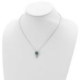 thumbnail image 3 of G & W Sterling Silver Rhodium-plated Polished Abalone and Mother of Pearl Turtle 18 inch Necklace, 3 of 3