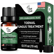 Foot Cure Toenail Fungus Treatment Extra Strength - 25% Undecylenic Acid Nail Repair Treatment for Ingrown Nails and Yellow Toenails - 15ml