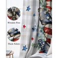 thumbnail image 3 of Navy Blue Butterfly 4th of July Blackout Curtains for Bedroom Darkening Curtains 63 Inches Long Independence Day Star Grey Plaid Window Curtain 2 Panels Set Window Treatment Drapes 42"x63", 3 of 9