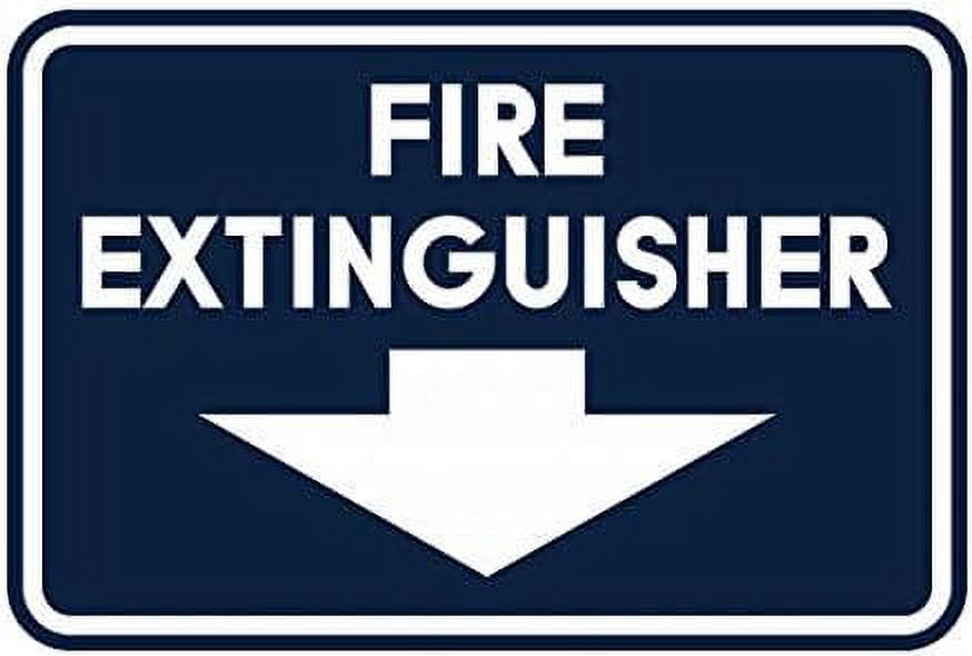 classic framed fire extinguisher (navy blue/white) large
