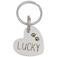 thumbnail image 6 of Personalized Stainless Steel Heart Pet ID Tags - Engraved Name Dog Cat Pet for Collars - Cute Girl Dog Tag Pet Tag with Funny Icon [Silver, L, Only Front Engraving], 6 of 10