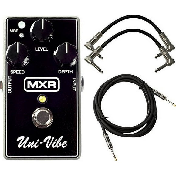 MXR M68 Uni-Vibe Chorus Vibrato Pédale d'Effet Bundle pour Guitare Électrique avec 2 Patch Cable et 1 Instrument Cable