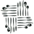 thumbnail image 5 of MegaChef MCFW-LA VAGUE-MATTEBLACK 4 in. La Vague Stainless Steel Silverware Metal Flatware Utensil Set - Matte Black, 20 Piece, 5 of 6