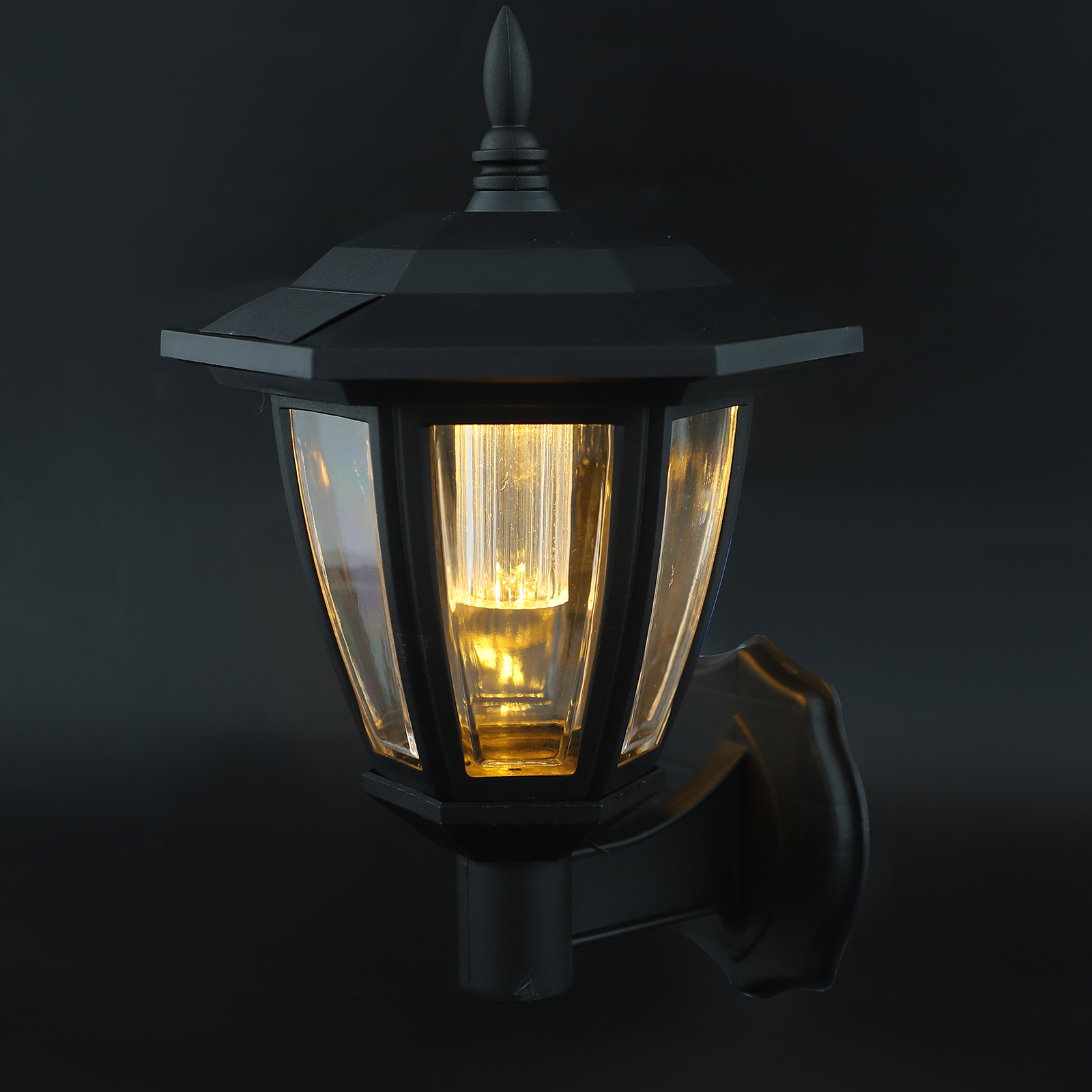 PRETYZOOM Solar Sensor Wall Light Solar Wall Lamp Outdoor Wall Mount Lamp for Porch Garden Fence