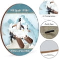 thumbnail image 4 of I Do What I Want,Never Stop Dreaming,Penguin Round Rustic Wall Hanging Penguin Inspirational Quote Circular Sign for Bedroom Livingroom Bathroom 12x12 Inches, 4 of 5