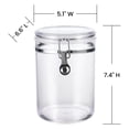 thumbnail image 2 of Mainstays Classic Medium Round Food Storage Canister, 33.8 oz, Clear Plastic, BPA-Free, Airtight, Stackable, 2 of 6