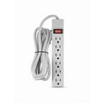 thumbnail image 4 of Hyper Tough 6-Outlet Indoor Power Strip, 8 ft Extension Cord, ETL Certified, White, 4 of 13