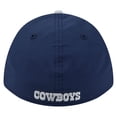 thumbnail image 4 of Men's  Navy/Silver Dallas Cowboys Rope M-Crown A-Frame 39THIRTY Flex Hat, 4 of 5