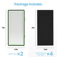 thumbnail image 6 of Upgrade AER1 Replacement Filter Compatible with Holmes Air Purifier, 2 True  Filters + 4 Carbon Booster Filters, 300AP-U4, Green, 6 of 8