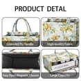 thumbnail image 4 of Large Capacity Tote Bag,Yellow Lemon Flowers White Pattern Handbag Fashion Luxury Tote Bag,15.7"x13"x 5.1" Inches,Laptop Compatible, 4 of 6