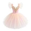 thumbnail image 4 of FYDUU Ballet Leotards for Girls Full Skirted Dance Tutu Dress Party Wear Ballet Dance Performance Outfit Cute Princess Tulle Dresses 4-5 Years, 4 of 4