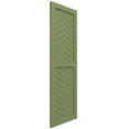 thumbnail image 2 of Ekena Millwork 18"W x 69"H True Fit PVC Two Panel Chevron Modern Style Fixed Mount Shutters, Moss Green (Per Pair - Hardware Not Included), 2 of 9