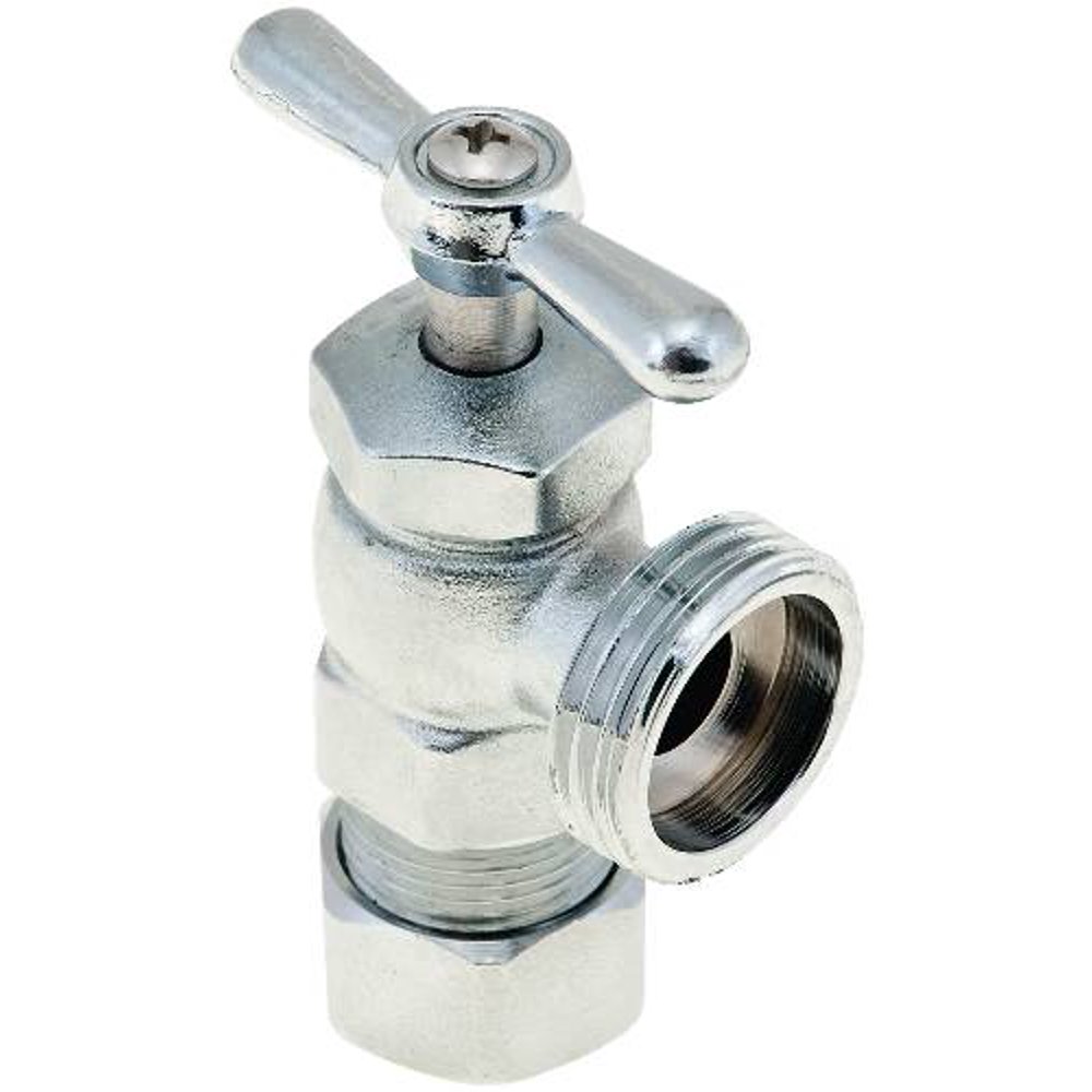 VALVE WASHING MACHINE 1/2 IN. COMPRESSION CHROME PLATED per 6 Each