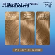 Clairol Nice'n Easy Permanent Hair Color Cream, 9A Light Ash Blonde, Hair Dye, 1 Application