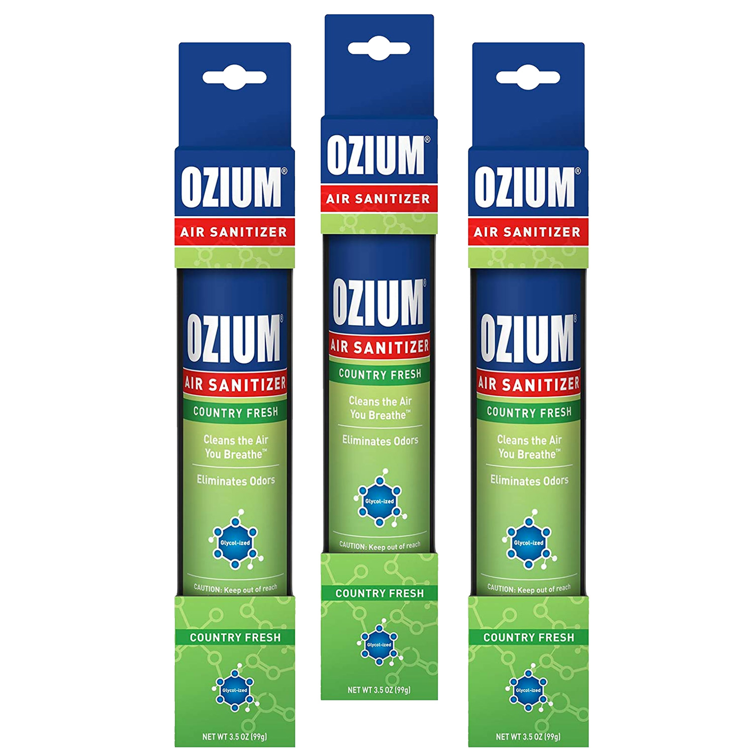 Ozium Air Sanitizer 3.5 oz. Ozium Spray, Country Fresh (3-PACK)