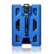 GOVO Badge Holder/Wallet - Durable Polycarbonate ID/Credit Holder with Metal Clip and 4 Cards Slot (Holds 1 to 4 Cards) (Blue)