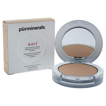 Velvet Mineral Pressed Foundation 4-in-1 Pressed Mineral Makeup SPF 15 - Porcelain/Porcelaine by Pur Minerals for Women - 0.28 oz Foundation ()