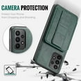 thumbnail image 2 of Designed for Samsung Galaxy A72 Case Wallet with RFID Blocking Card Holder PU Leather Credit Card Slots Cash Pocket Phone Cases for Men Women Back Flip Magnetic Clasp Protective Cover,Green, 2 of 9