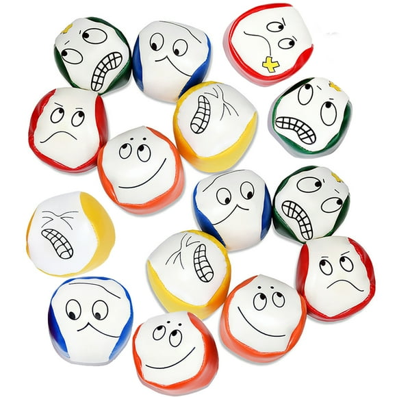 15PCS Kids Juggling Ball Interactive Cartoon Expression Play Ball Juggle Ball