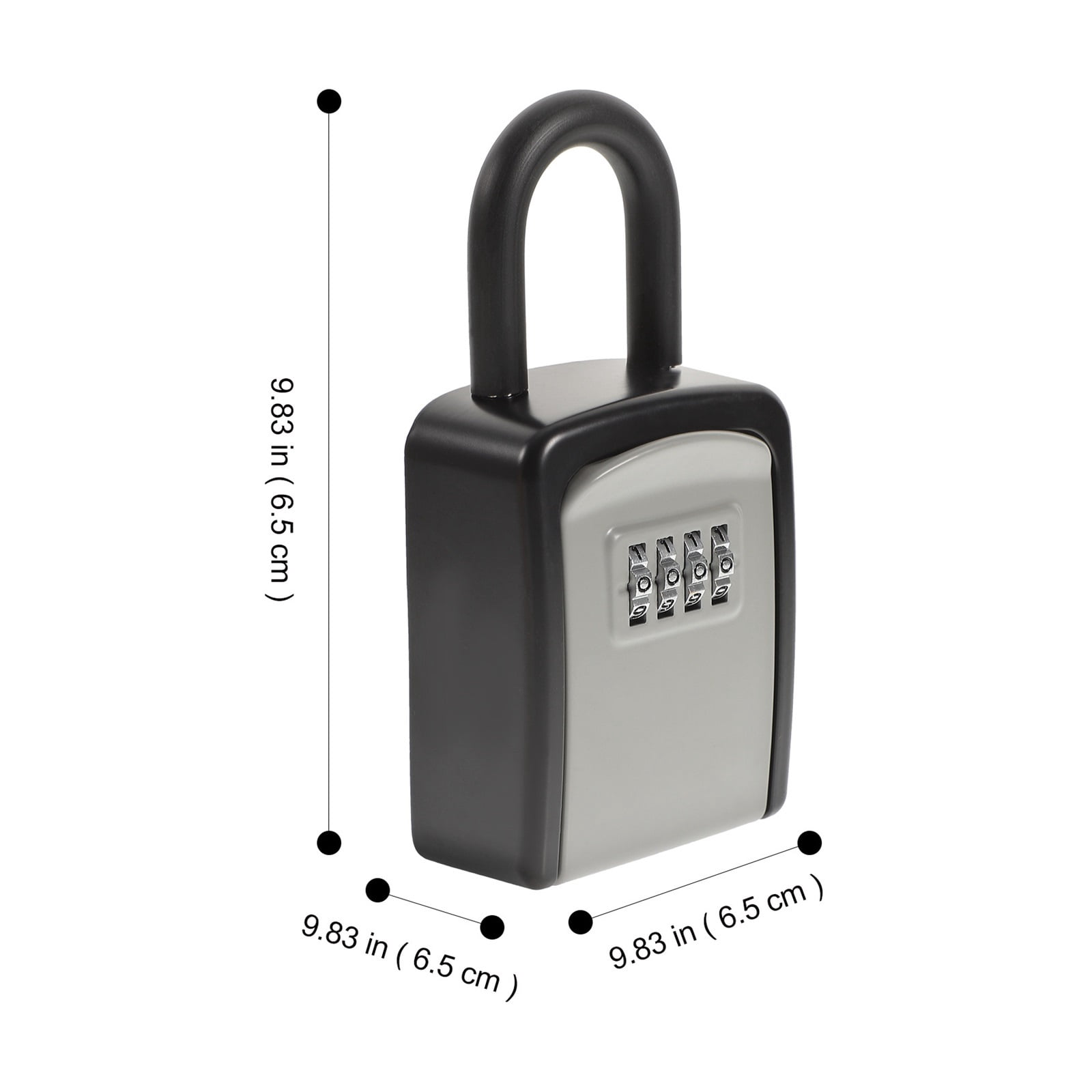 Key Safe Box Outdoor , Lock Key Safe Storage Package Outdoor Wall Mount Cell Locker Money Portable House Code Hider Fireproof Metal Office Mounted