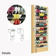 thumbnail image 2 of Tcbosik 12-Tier Over-the-Door Metal Shoe Rack - Holds Up to 24 Pairs, Slim Design for Closet or Entryway Door, Space-Saving Wall Mounted Organizer, White, 2 of 8