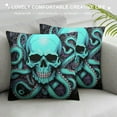 thumbnail image 3 of QZHH Cool Skull with Octopus Tentacles Throw Pillow Covers Cover with Zipper Throw Pillow Cases Double Sided Plush Pillow Covers Decorative Throw Pillows Covers for Couch Living Room Bedroom, 3 of 5