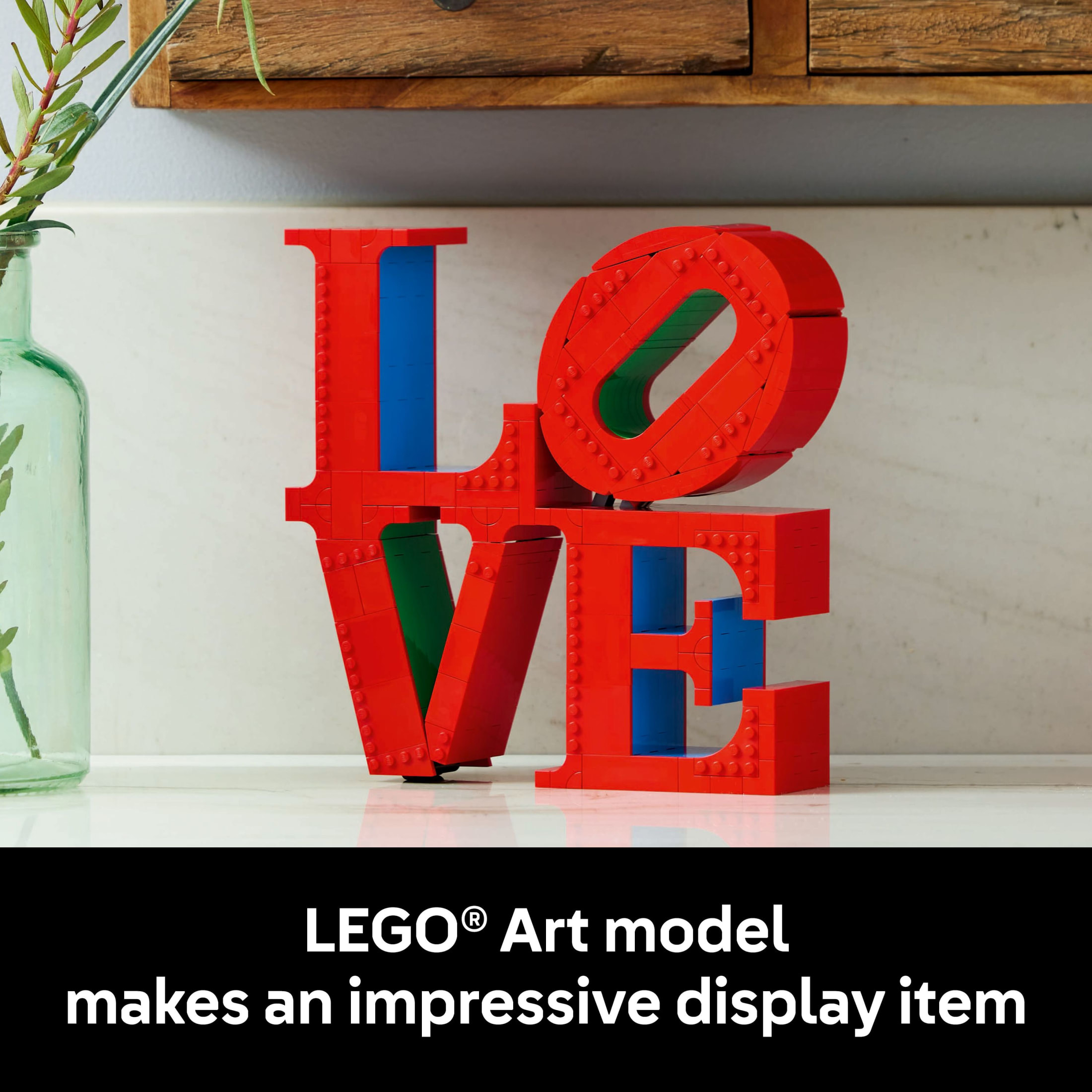 LEGO Art Love Set de Construcción Coleccionable - Kit de Manualidades para Adultos Mayores de 18 Años - Regalos de Cumpleaños - Decoración para el Hogar para Exhibir en Mesa - 31214 7