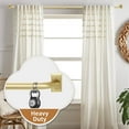 thumbnail image 4 of Blackout Curtain Rod, Adjustable Extra Long 5.5-12.7Ft, Wrap Around Heavy Duty, French Return, Room Darkening, Gold, 4 of 17