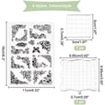 thumbnail image 2 of Sello de silicona transparente con forma de flor en forma de esquina de 4 hojas con 2 bloques de acrílico para álbumes de recortes, diarios, tarjetas para el Día de la Madre, 2 of 7