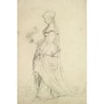 thumbnail image 2 of Niklaus Manuel 11x14 Black Ornate Wood Framed Double Matted Museum Art Print Titled: Study on a Foolish Virgin (1513-1514), 2 of 5