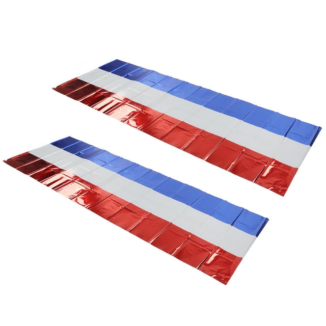 Independence Day Tablecloth, Waterproof PET Stain Patriotic Tablecloth 2Pcs for Parties