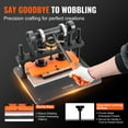 thumbnail image 4 of VEVOR Leather Cutting Machine, 11 x 5.5 in Embossing Plate Manual Die Cutter, 0.47 in Pressure Stroke Leather Embossing Machine, Dual Guide Shafts Die Cut Machine for Various of Materials, 4 of 9