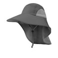 thumbnail image 2 of Wuxian Women'S Sun Hats Large Wide Brim Solid Color Sunscreen Foldable Shading Hat Summer Beach Outdoor Uv Protection Bucket Hat Comfortable Breathable Gardening Hiking Caps,Dark Gray,One Size, 2 of 4