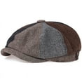 thumbnail image 3 of Hat Newsboy Flat Cap Herringbone Tweed Wool Baker Boy, 3 of 6