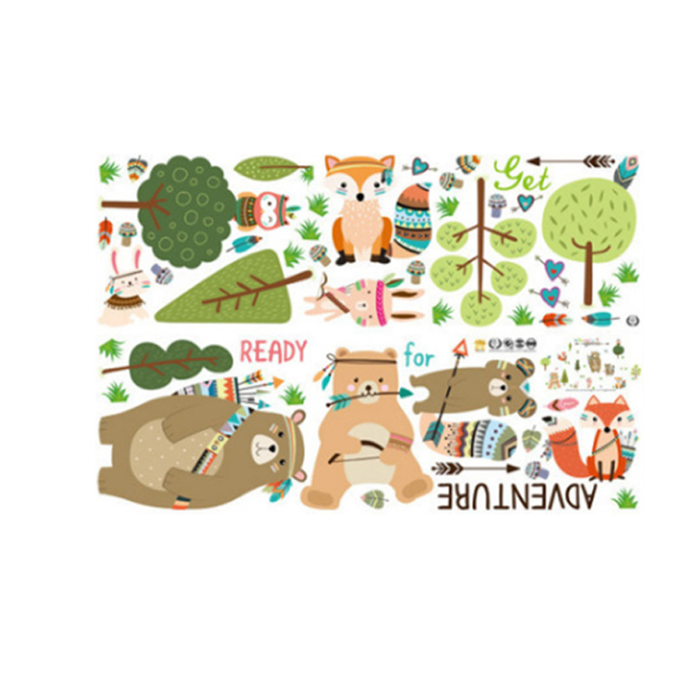 Forest Animals Wall Sticker Ecofriendly Waterproof Art Decal Removable