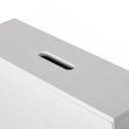 thumbnail image 5 of Wooden White Finish Storage Box with Cover, Small Storage Laundry Hamper, 5 of 6