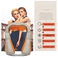 thumbnail image 4 of Almohadilla de masaje eléctrica para cuello y hombros con función de calor, 16 cabezales, 6 botones, color beige, voltaje 100-220V, incluye adaptador de corriente y cargador para auto., 4 of 6