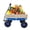 Blue, variant on Heavy Duty Outdoor Wagon for Gardening, All Terrain Steel Cart with Wood Railing and Pneumatic Tires, 176 lbs Capacity, 39.37L x 19.3W x 20.28H Inches, Blue