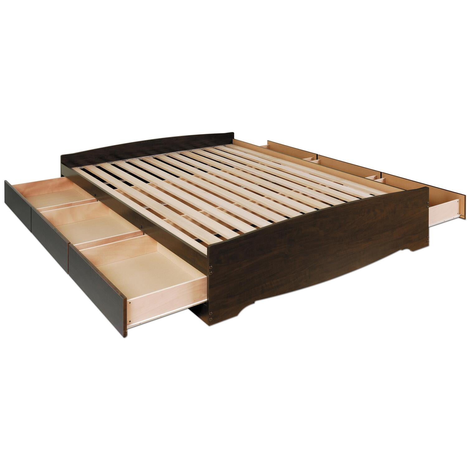 Prepac Mate S Platform Storage Bed With, Prepac Sonoma Black King Platform Storage Bed With 6 Drawers