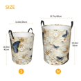 thumbnail image 3 of Honeii Elegant Butterflies And Pearls Print Laundry Hamper Basket,Baby Nursery Woven Storage Basket for Toys Bin,Pillows,Blankets,Clothes-, 3 of 6