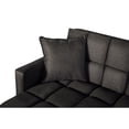 thumbnail image 3 of Sala Modular Doble Chaise Makora Travis con Memory Foam Color Negro Lino Respaldo Reclinable de 3 Posiciones, 3 of 8