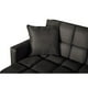 thumbnail image 3 of Sala Modular Doble Chaise Makora Travis con Memory Foam Color Negro Lino Respaldo Reclinable de 3 Posiciones, 3 of 8