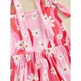 thumbnail image 6 of Bagilaanoe Toddler Baby Girl Summer Jumpsuit Sleeveless Daisy Print Romper Overalls 6M 12M 18M 24M 3T 4T Kids Flared Pants Summer Clothes, 6 of 8