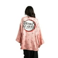 thumbnail image 6 of Demon Slayer Nezuko Long Sleeve Pink Women's Cosplay Robe, 6 of 6