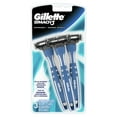 thumbnail image 2 of Gillette Mach3 Men’s Disposable Razors, 3 Count, Blue, 2 of 7