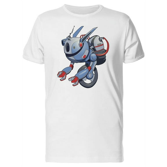 Robot On One Wheel Tee Men's -Image by Shutterstock