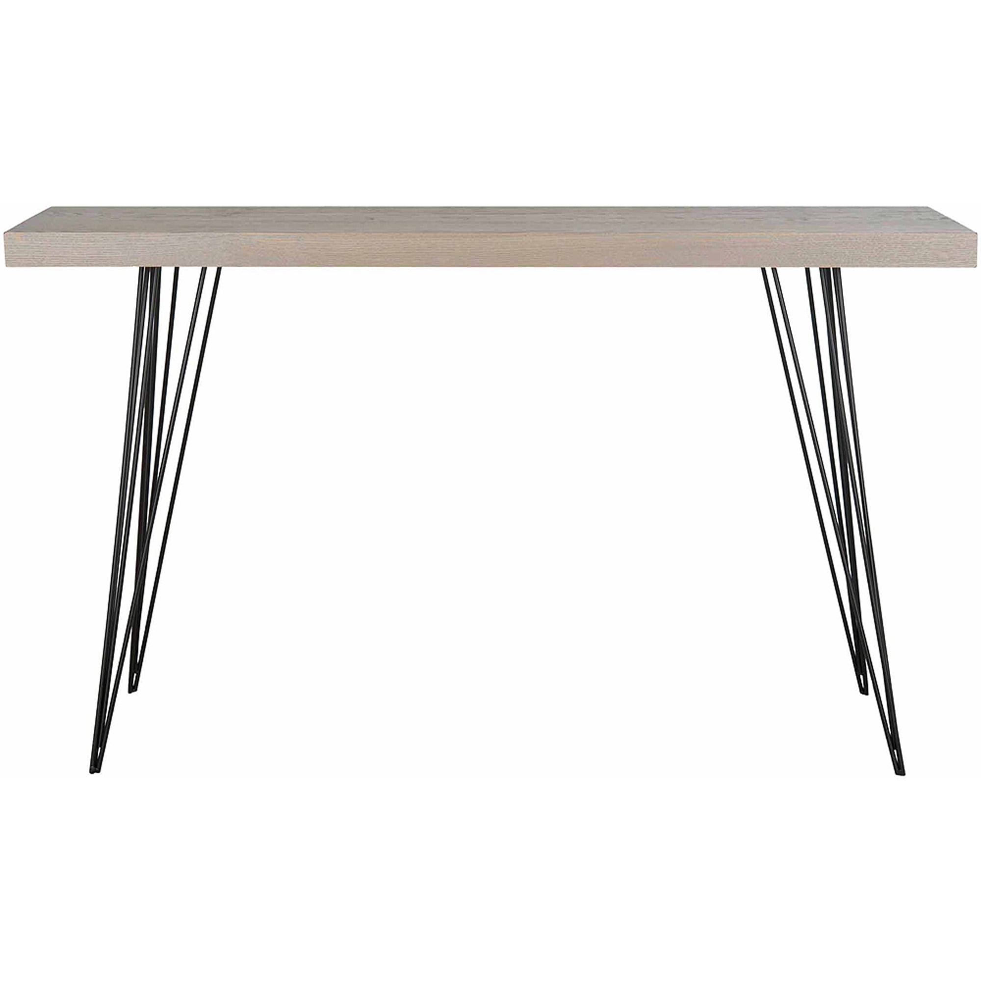 SAFAVIEH Wolcott 55" Width Retro Mid-Century Lacquer Console, Grey/Black