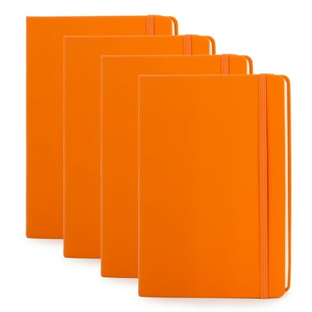 Simply Genius (4pk) A5 Leatherette Cover Dot Grid Journal, 5.7" x 8.4"