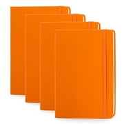 Simply Genius (4pk) A5 Hardcover Dot Grid Journal, 5.7x8.4, Orange