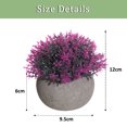 thumbnail image 2 of 2 piezas de plantas artificiales en maceta de plástico, bola de hierba, decoración creativa, maceta falsa, decoración de paisaje, plantas verdes, 2 of 5